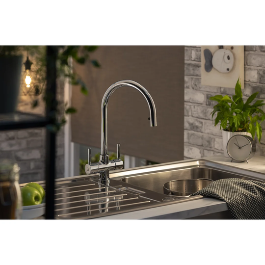 Zest Pull Out Twin Lever Monobloc Tap