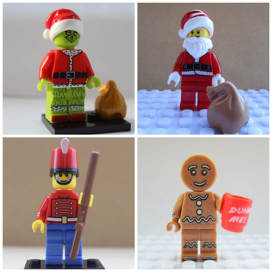 Father Christmas Grinch Nutcracker Mini Toy Action Figures Fit Lego