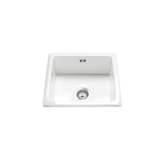 RAK Ceramics Gourmet Sink 6 Inset/Undermount 1.0 Bowl White Ceramic Kitchen Sink