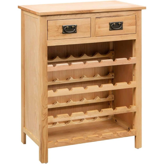 Solid Oak Wood Wine Cabinet Kitchen Wine Rack Freestanding Storage Display Shelf Living Room Wooden Bottle Holder Furniture White