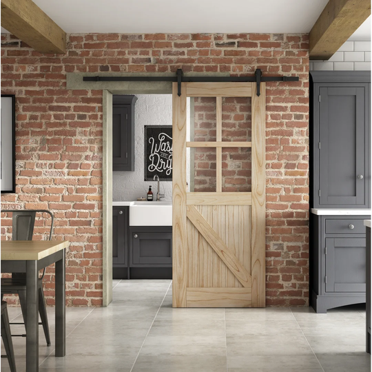 Grange Sliding Barn Door with Installation Hardware Kit