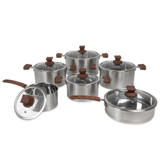 SQ Professional Lustro Touch 6 Pieces Stainless Steel Cookware Set