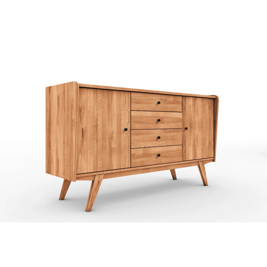 Gile 160 Cm Wide 4 Drawer Solid Wood Sideboard
