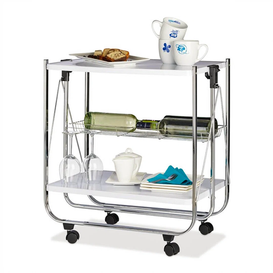 Tanksley 68 Cm' Steel Kitchen Trolley Kitchen Island with Locking Wheels