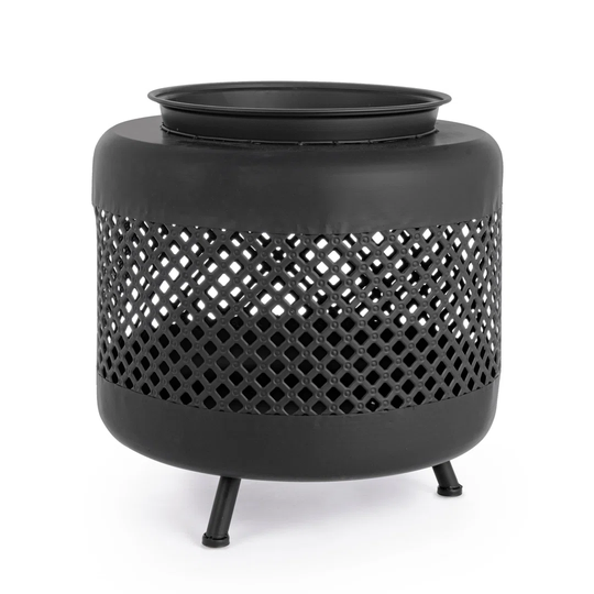 Helmetta 51Cm H Steel Wood Burning Outdoor Fireplace