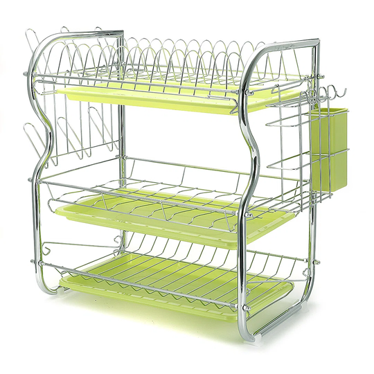 3 Tier Drying Drainer Cutlery Cups Holder Dish Rack