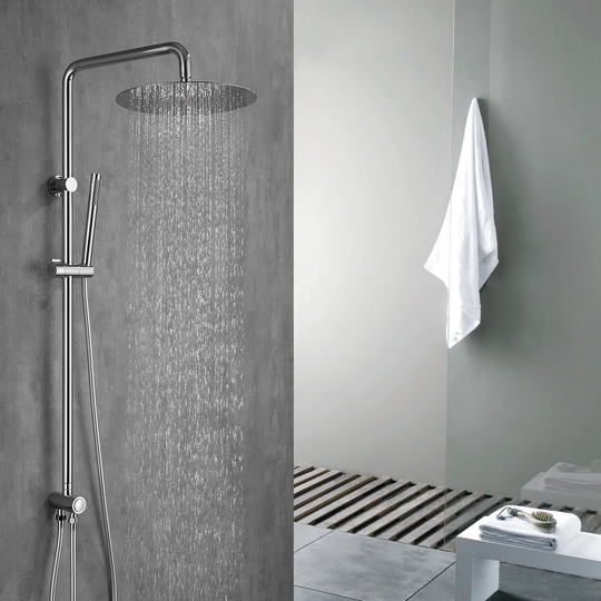 Duschsystem Ohne Armatur, Duschsystem Regendusche Mit Umstellung Für Die Wandmontage, Duschset Mit Edelstahl Überkopfdusche Und Handbrause Duschsäu