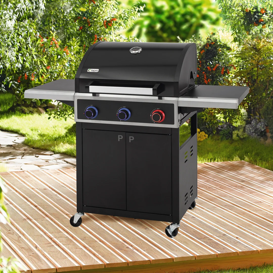 Keansburg 3-Burner Built-In Propane Gas BBQ with Cabinet