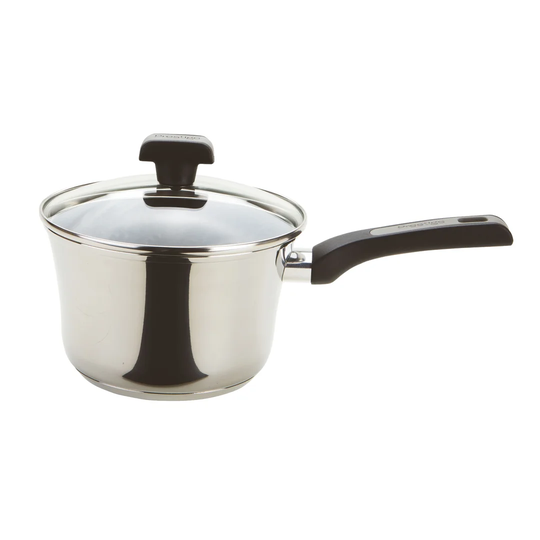 Prestige Dura Steel Stainless Steel Non Stick Induction dishwasher safe 18cm / 2.4 litre saucepan, with glass lid