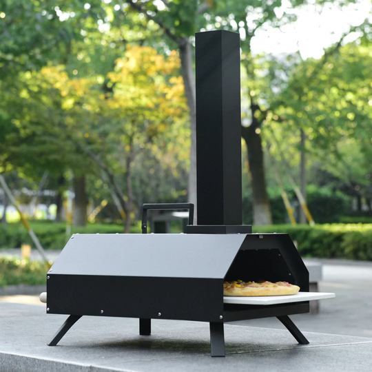 Pizzaofen Outdoor, Pizzamaker, Pizza-Pelletofen Inkl. 11-Zoll-Pizzastein, Pulverbeschichtetes Eisen