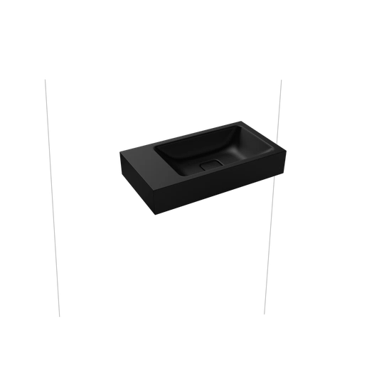 Cono Black Steel Enamel Rectangular Bathroom Sink