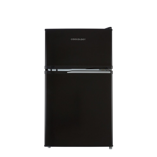 Cookology UCFF87BK 47cm Freestanding Undercounter 2 Door Fridge Freezer - Black