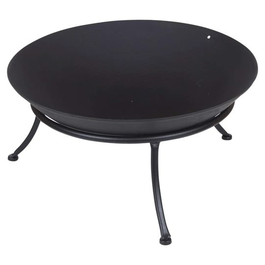 Black Melbourne Iron Cast Metal Fire Pit Bowls For Outdoor BBQ, Heating And Garden