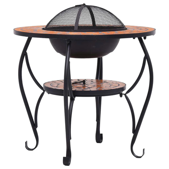 Shaughan 60Cm H x 68Cm W Wood Burning Outdoor Fire Pit with Lid