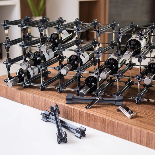 Wine Rack Medium Kit 25 - Bottle Rack With Modular System - Practical Wine Rack Bottle Holder