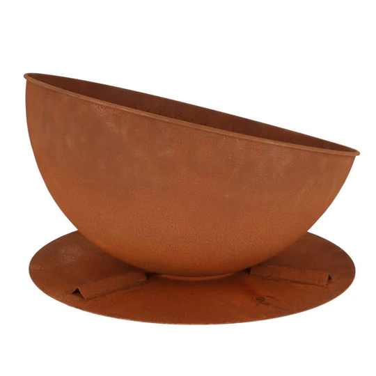 Thanh 32Cm H x 51.2Cm W Steel Wood Burning Outdoor Fireplace