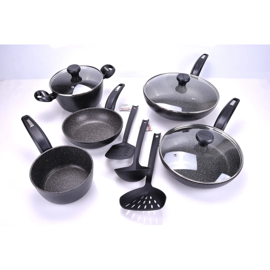 Hercules 11 Piece Aluminium Non Stick Cookware Set