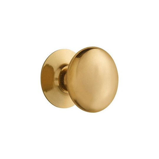 Victorian Satin Brass Round Kitchen Cabinet Cupboard Door Drawer Pull Knob 38mm