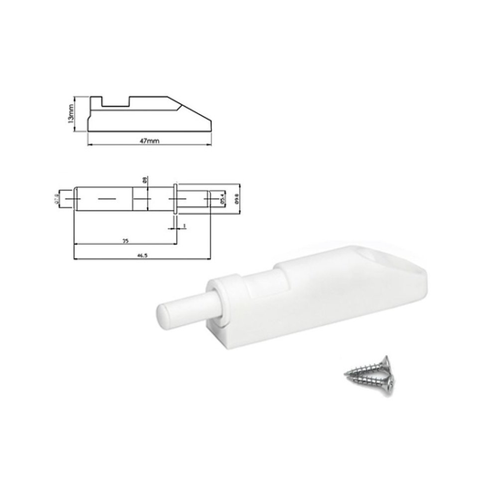 White Cushion Soft Close Damper Buffer Kitchen Cabinet Cupboard Door Set