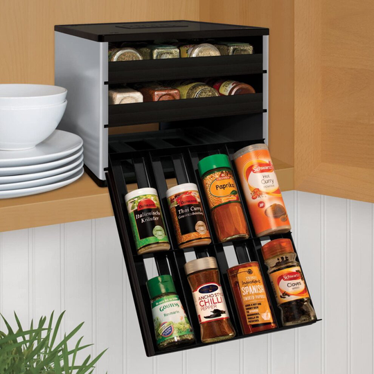 (Silver) YouCopia Classic SpiceStack 24 Bottle Organizer
