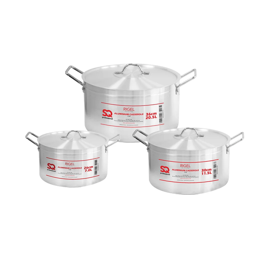 SQ Professional Galaxis Rigel 3 Pieces Aluminium Cookware Set