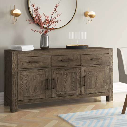 Bowenfels 160 Cm Wide 3 Drawer Solid Oak Sideboard