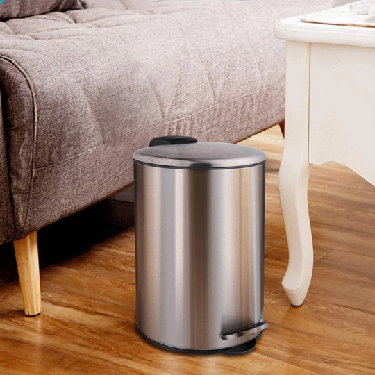 Jacobson Kitchen 7L Dustbin Stainless Steel Dustbin Trash Can With Soft Close Lid For Bathroom Kitchen Office