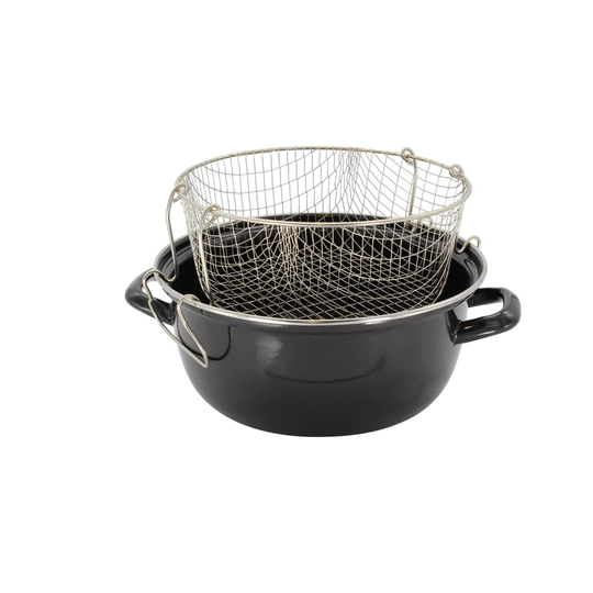 Enamelled French fry pot 24cm