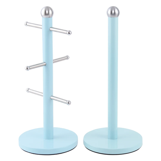 SQ Professional Dainty 2 Piece Mug Tree and Kitchen Towel Holder Set