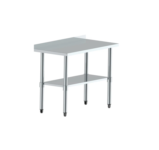 Symple Stuff Stainless Steel Catering Table with Backsplash 2Ft x 4Ft