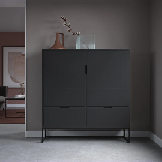 Lipp 118 Cm Wide 4 Drawer Highboard