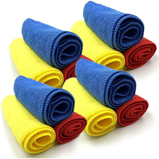 12x Microfibre Cloth Large 40x40 Cleaning Soft Car Kitchen Window