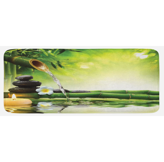 Brandeis Spa Stones Bamboo Kitchen Mat