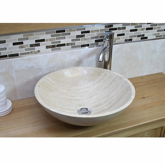 Berrin Stone Handmade Round Bathroom Sink