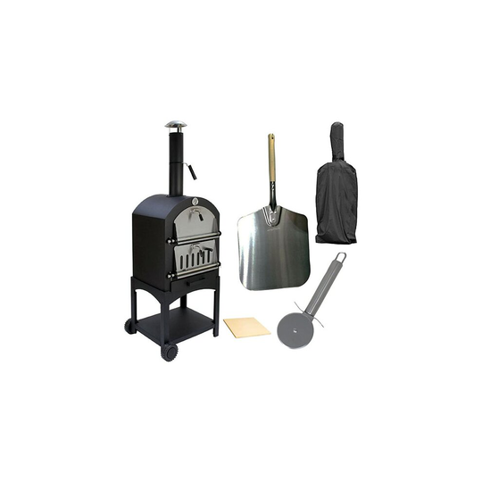 Pizza Oven Set Outdoor Wood Fired Portable BBQ Smoker