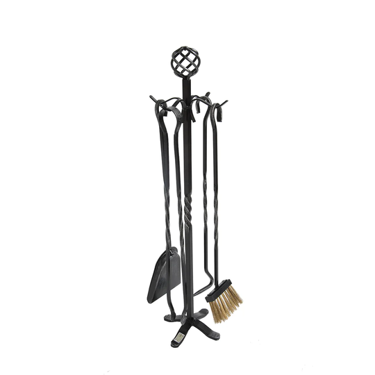 Dominic 5 Piece Wrought Iron Fireplace Tool Set