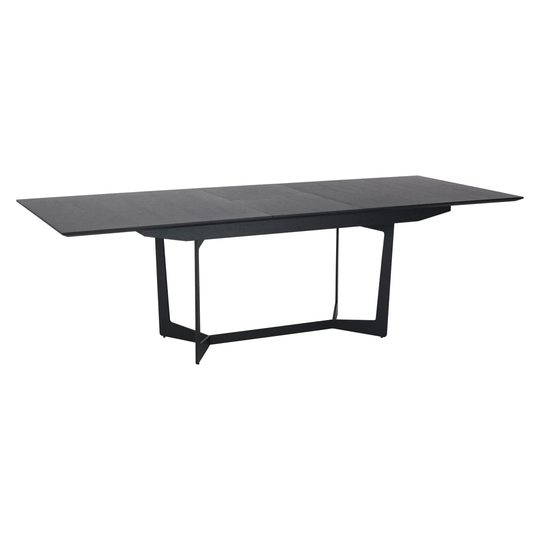Extendable Butterfly Leaf Oak Solid Wood Sled Dining Table