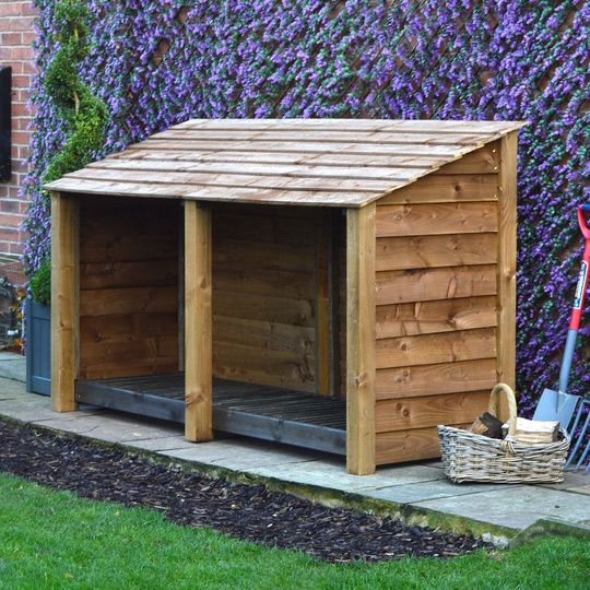 Normanton 7ft W x 4ft H Wooden Log Store