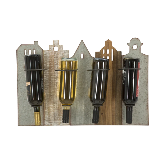 Cerny 4 Bottle Wall Mounted Wine Rack