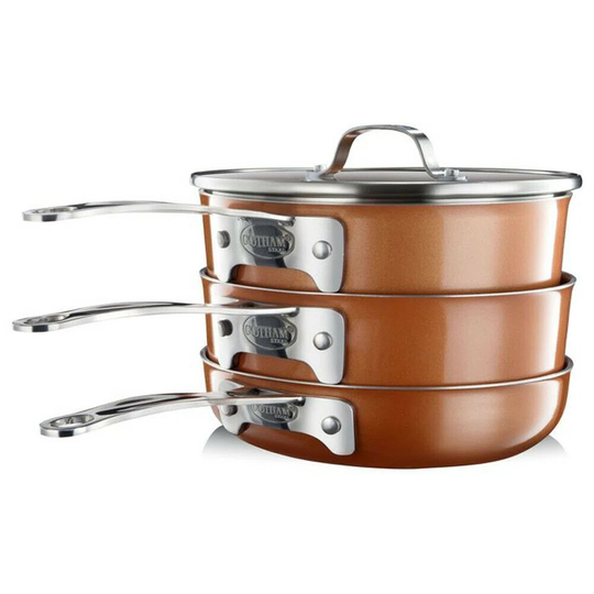 Gotham Steel 3 Piece Aluminium Non Stick Cookware Set