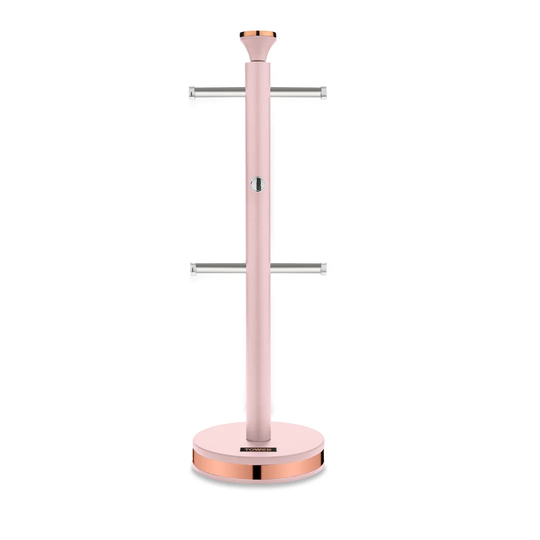 Tower T826132BLK Cavaletto Mug Tree with Stainless Steel Stoppers, Soft Underliner