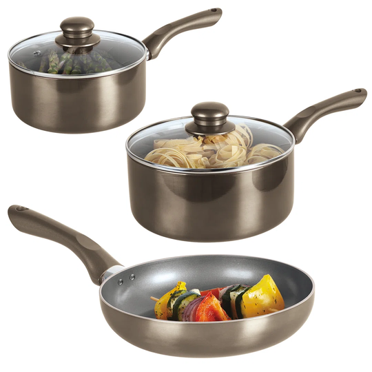 Symple Stuff Malkhas 5 Pieces Hard-Anodized Aluminum Non Stick Cookware Set