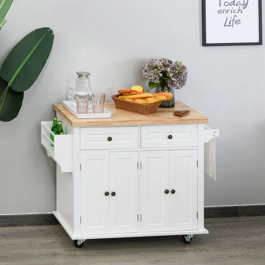 Emmi 111 Cm Kitchen Trolley with Locking Wheels