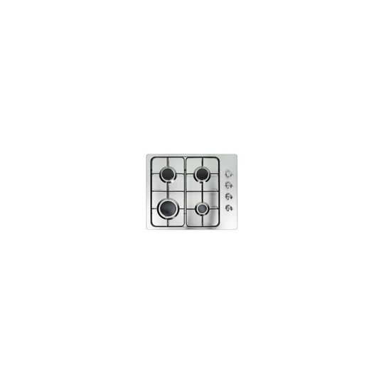 electriQ 60cm 4 Burner Gas Hob - Stainless Steel