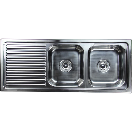Irma 118cm x 48cm Double Bowl Inset Kitchen Sink