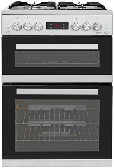 Beko KDG653S 60cm Double Oven Gas Cooker - Silver