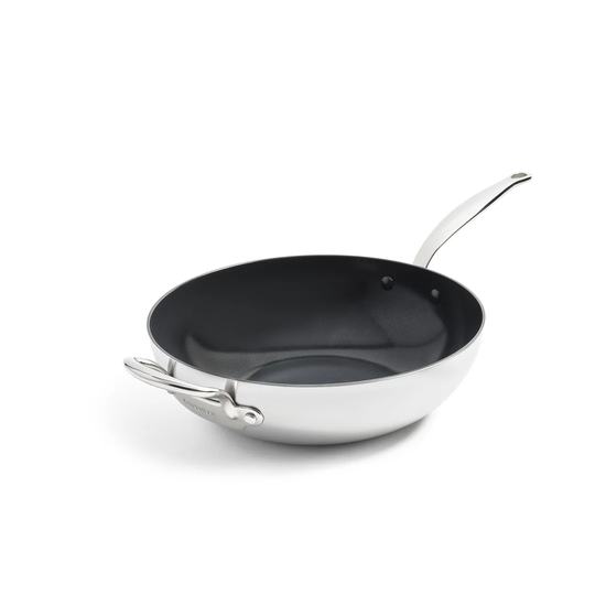 GreenPan Barcelona Evershine 3-Ply Stainless Steel 30cm Wok