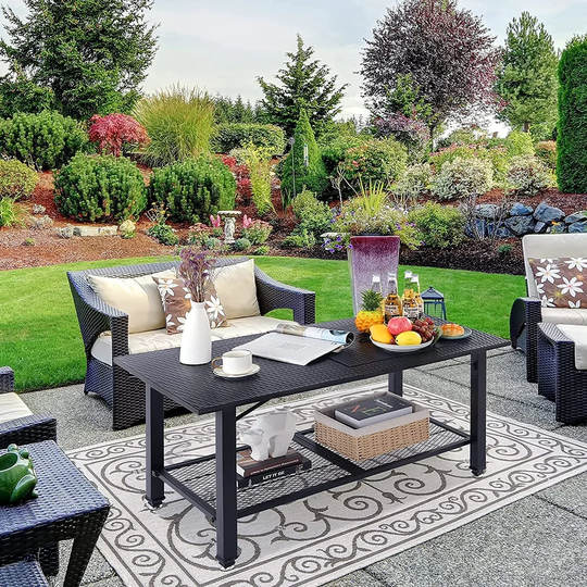 Aceline 61Cm H x 110Cm W Iron Charcoal Outdoor Fire Pit Table