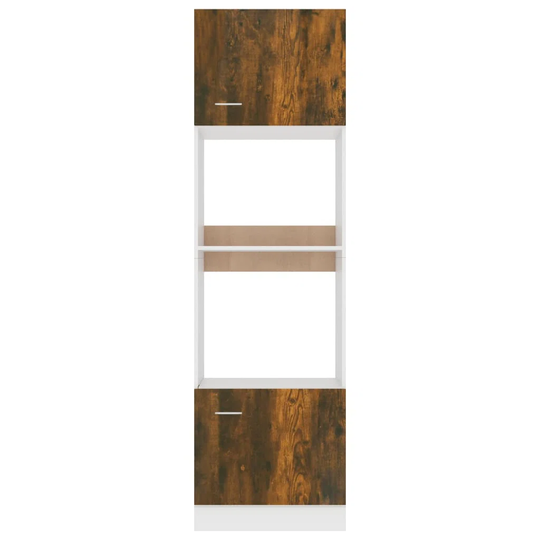 Ivy Bronx Microwave Cabinet Grey Sonoma 60X57x207 Cm Engineered Wood