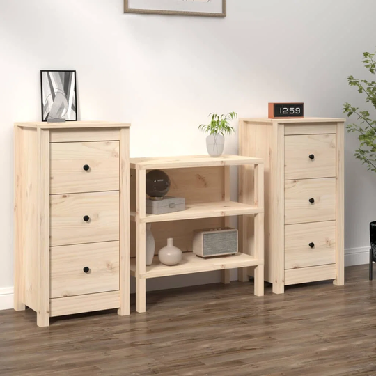 40" Wide 6 Drawer Pine Solid Wood Sideboard